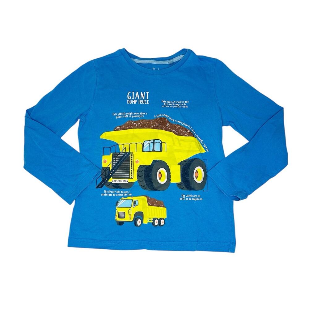 Mini Boden Dump Truck Educational Shirt Size 7-8Y